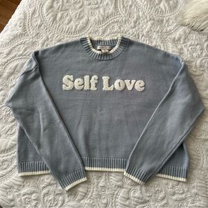 Self Love Powder Blue Sweater Sincerely Jules size M